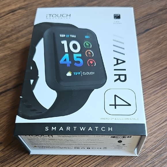 iTouch Air 4 Black Smartwatch - Picture 1 of 4